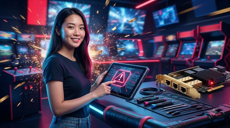 bieu-tuong-canh-bao-va-khien-bao-ve-the-hien-nhung-luu-y-va-gioi-han-khi-tu-xu-ly-loi-game-arcade Biểu tượng cảnh báo và khiên bảo vệ thể hiện những lưu ý và giới hạn khi tự xử lý lỗi game arcade