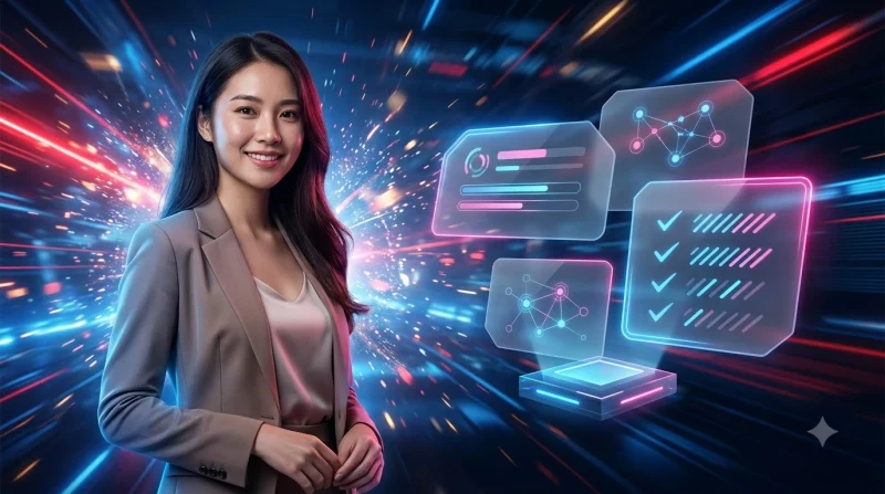 minh-hoa-checklist-dieu-kien-tham-gia-khuyen-mai-voi-o-vuong-phat-sang-va-bieu-tuong-xac-minh-hologram Minh họa checklist điều kiện tham gia khuyến mãi với ô vuông phát sáng và biểu tượng xác minh hologram