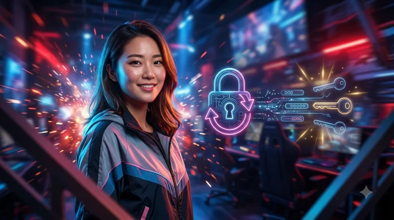 Minh họa những sai lầm thường gặp khi khôi phục mật khẩu với biểu tượng cảnh báo trên giao diện hologram