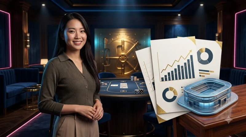 Minh họa quản lý vốn cá cược thể thao với cân bằng tài chính và biểu đồ