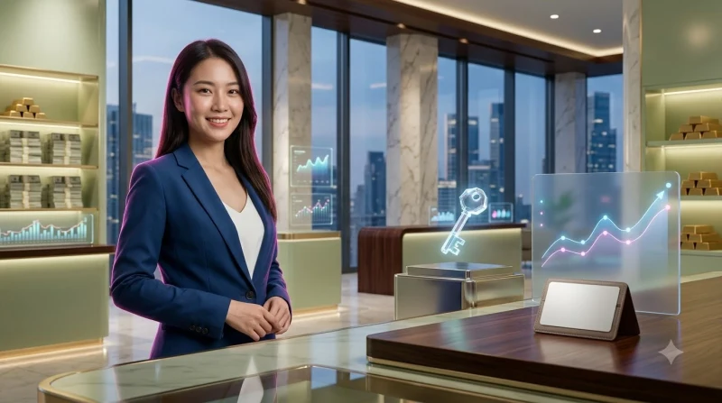 Người dùng mở tài khoản nền tảng trực tuyến trên điện thoại với biểu tượng bảo mật